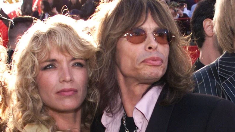 Steven Tyler posant avec sa seconde épouse Teresa Barrick