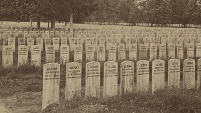 Cimetière national d'Andersonville vers 1864-1870