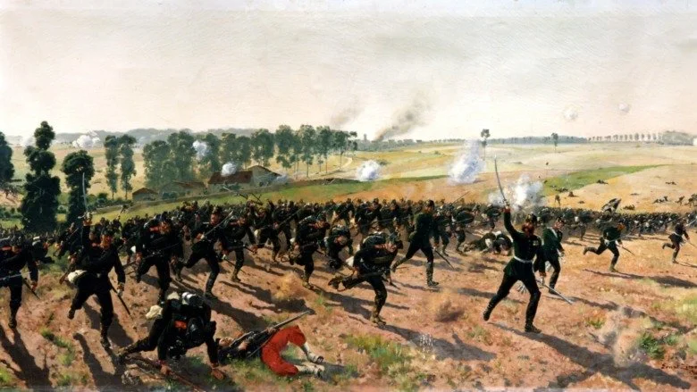 The 'Rifle Battalion 9 from Lauenburg' at Gravelotte by Ernst Zimmer, 1910