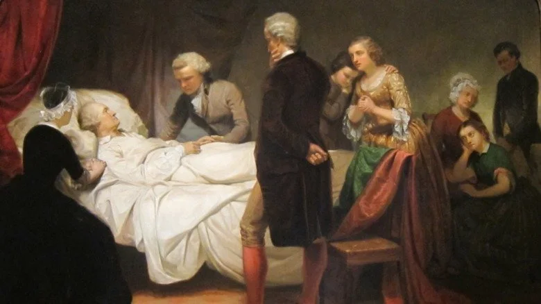George Washington sur son lit de mort