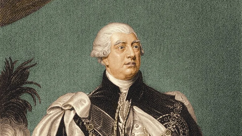 Illustration du roi George III en tenue royale