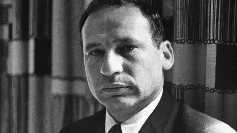 Mel Brooks striking a serious post in 1950s publicity photo