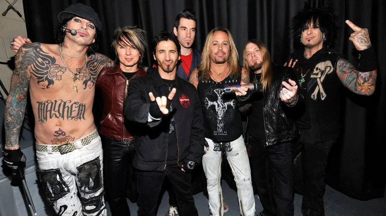 Backstage à Madison Square Garden en 2009 avec Nikki Sixx et Sully Erna