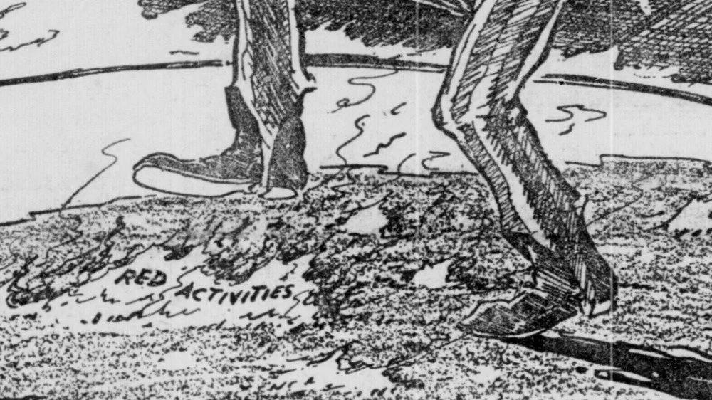 Caricature réprimant l’activité rouge