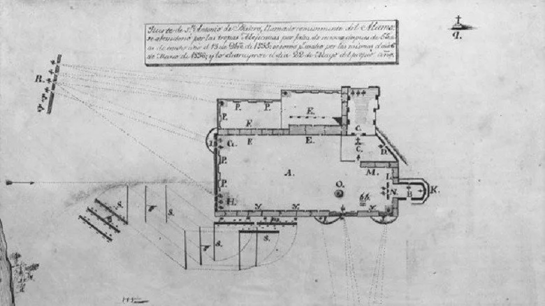 Plan de l'Alamo 1836