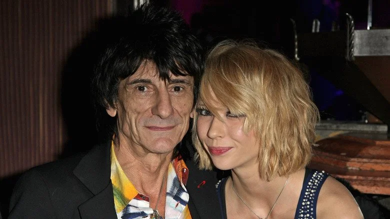 Ronnie Wood and Ekaterina Ivanova posing together