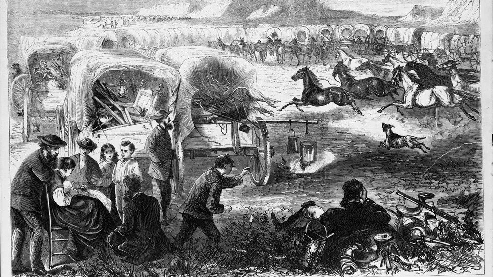 Train de chariots au repos