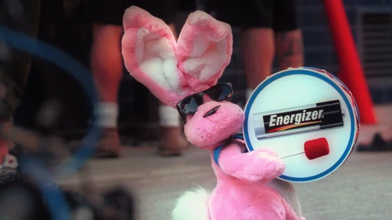 Energizer Bunny robot on the set of a commercial