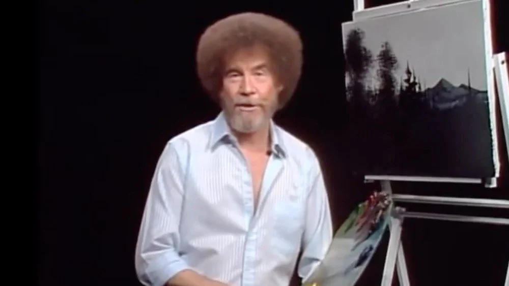 Bob Ross dans le dernier épisode de The Joy of Painting