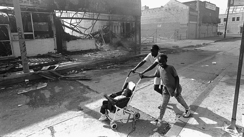 Damage from the LA riots
