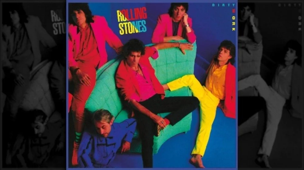 The Rolling Stones, pochette de l'album 'Dirty Work' (1986)