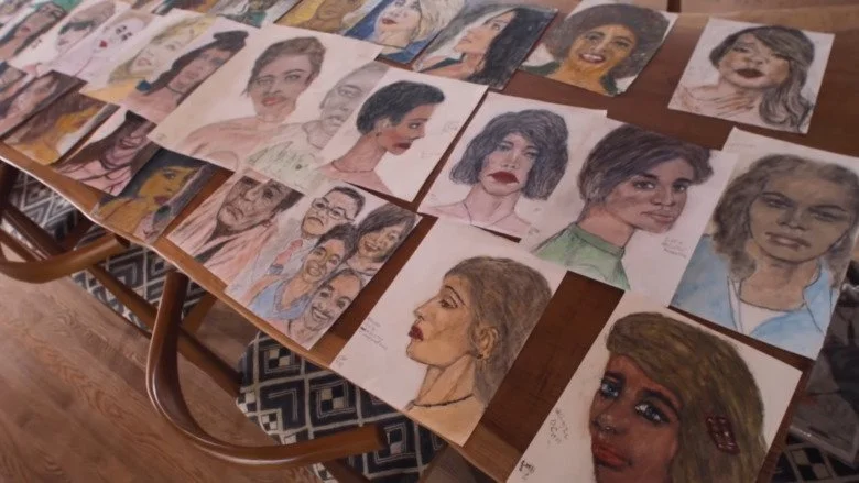 Dessin des victimes de Samuel Little