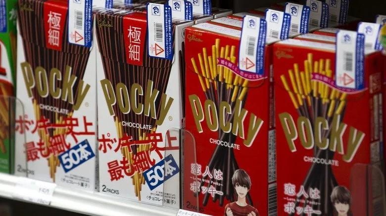 Rayon de Pocky en magasin