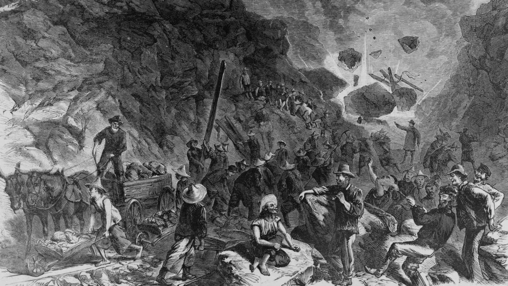 La vie des ouvriers sur le chemin de fer transcontinental