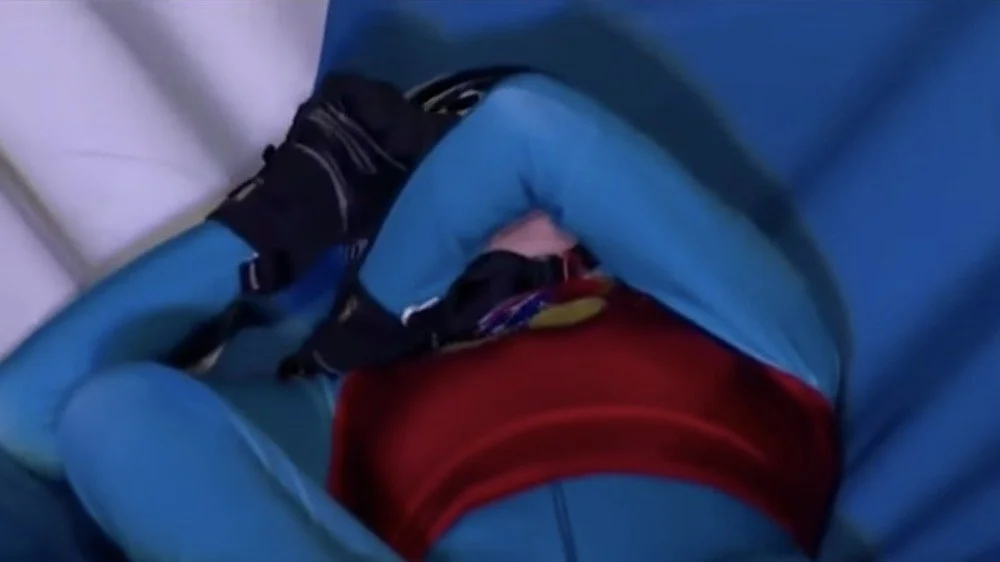 Rebecca Adlington blessée lors de The Jump