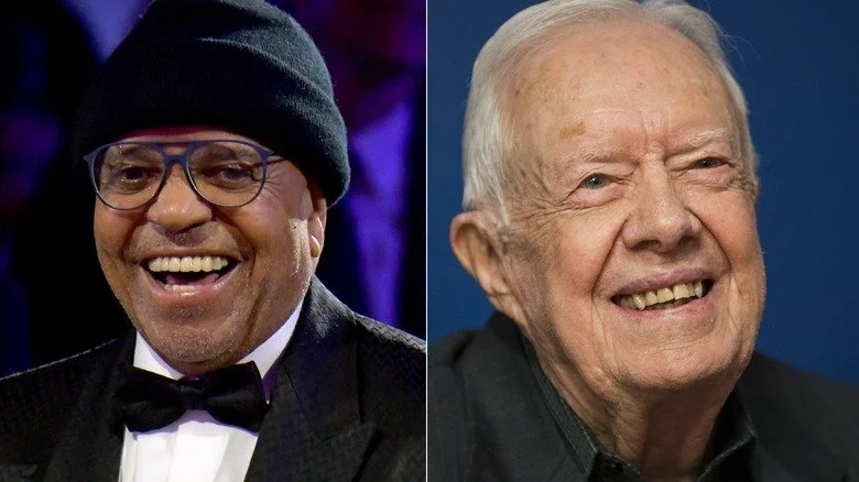 Berry Gordy et Jimmy Carter sourient