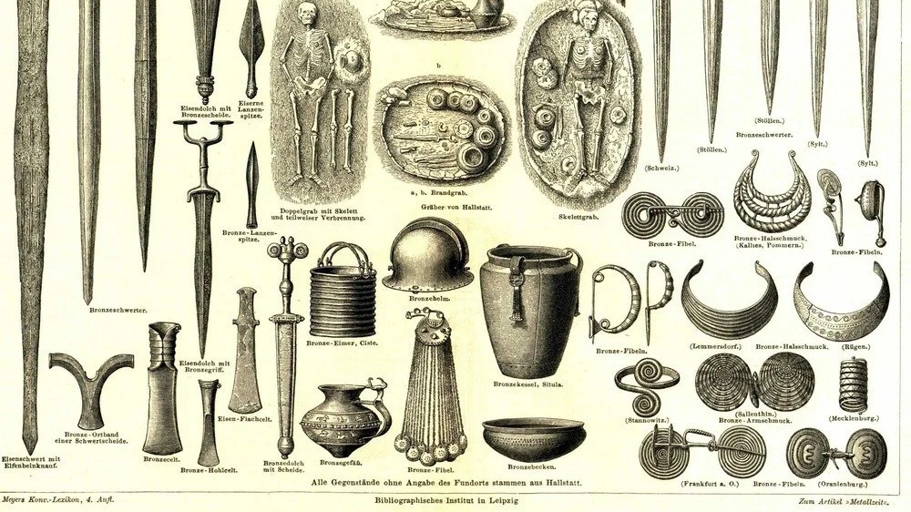 Illustration d'armes de l'Âge du Bronze
