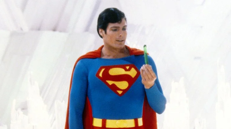 Christopher Reeve en tant que Superman dans une scène de Fortress of Solitude