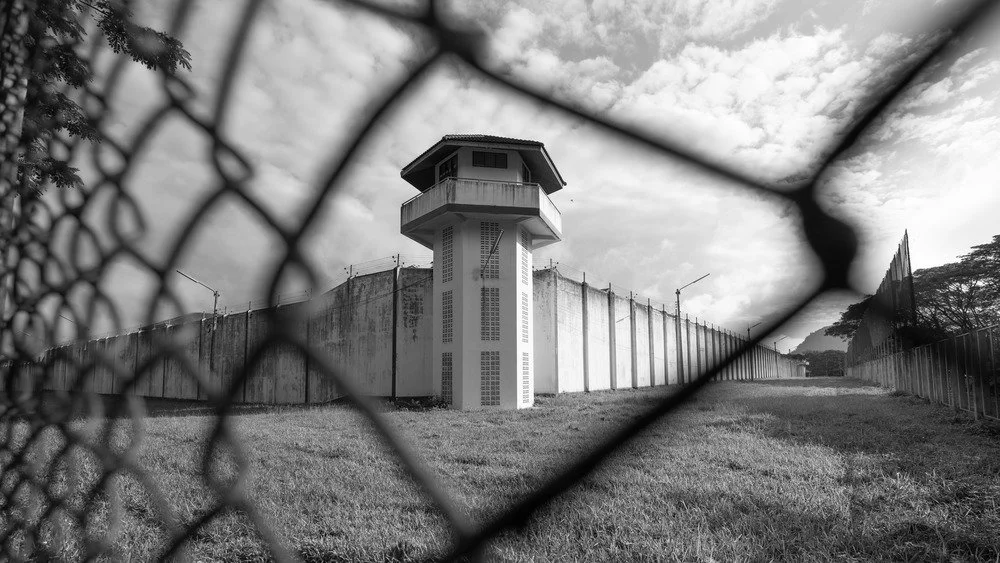 Prison en noir et blanc