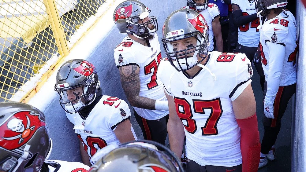 Joueurs des Buccaneers prêts à jouer