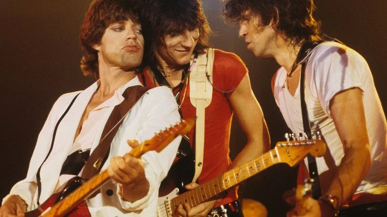 Mick Jagger, Ronnie Wood et Keith Richards en concert