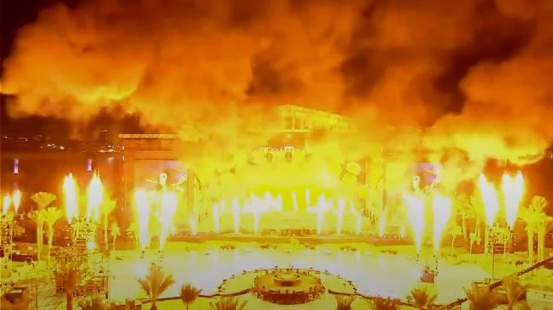 Pyrotechnics at KISS' Dubai 2020 concert