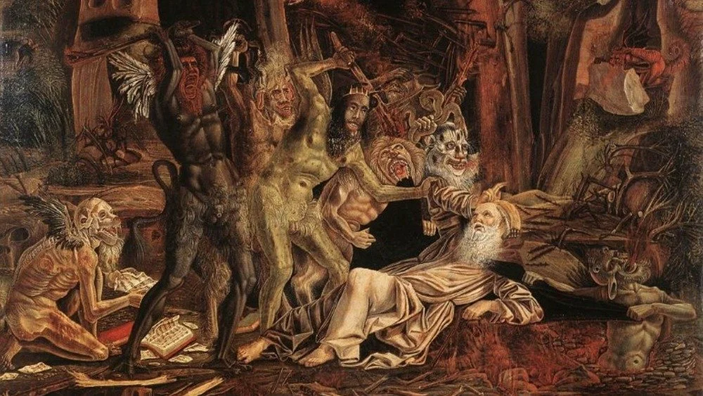 Hallucinations de démons liées à l'Ignis Sacer, inspirées par la souffrance de Saint Antoine