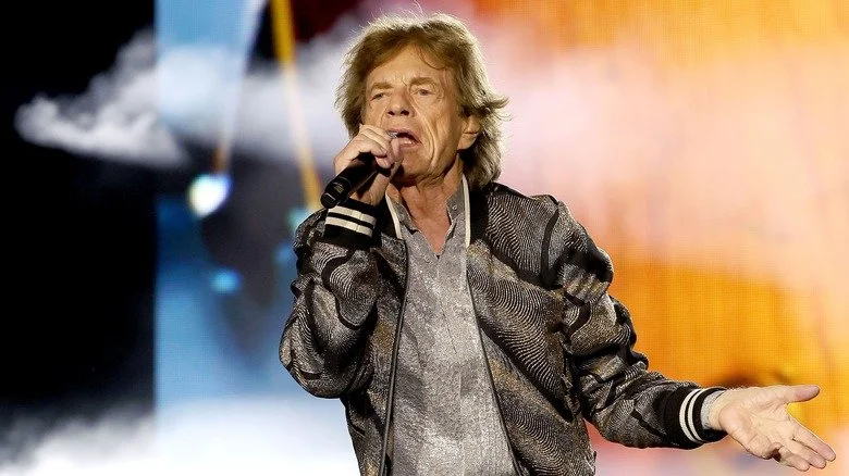 Mick Jagger performing in concert 2024