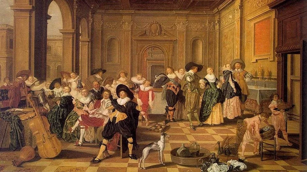 Peinture de la noblesse de la Renaissance dans un salon