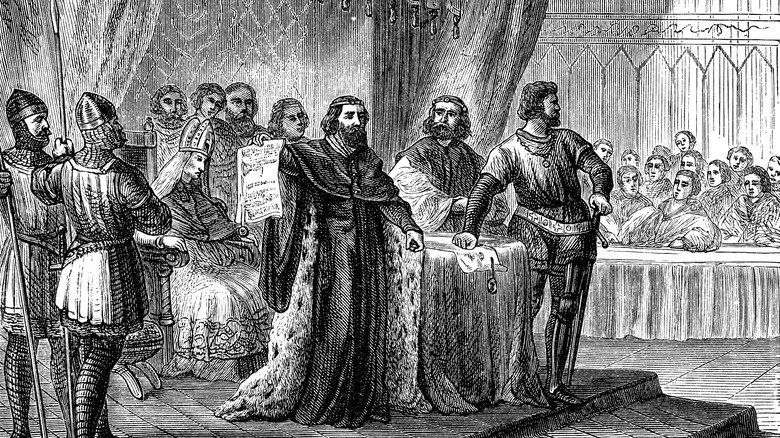 Sketch of the signing of the Magna Carta