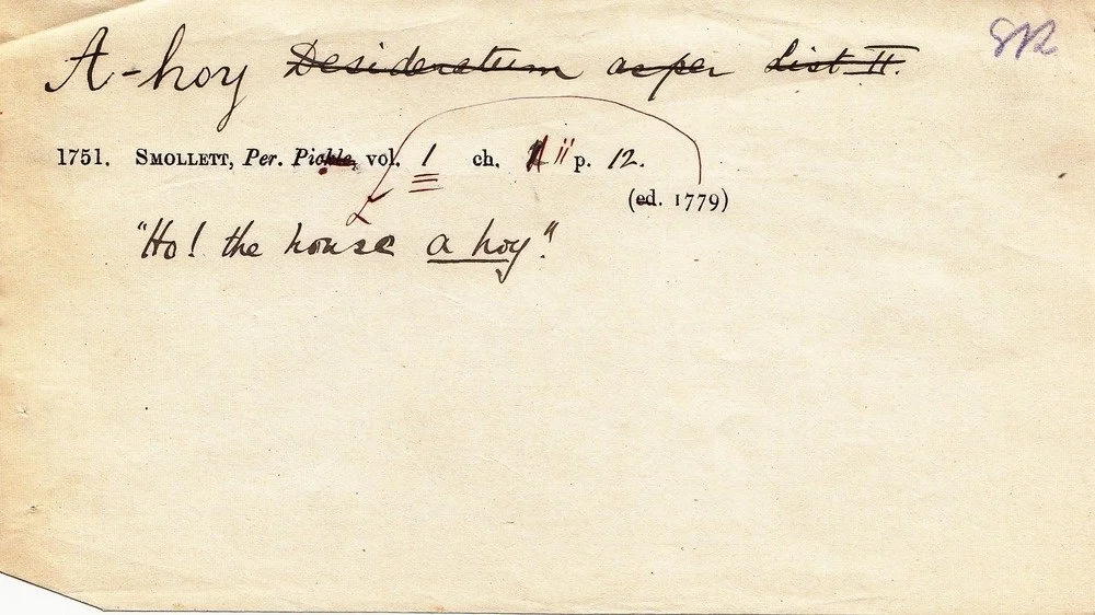 Extrait du premier Oxford English Dictionary