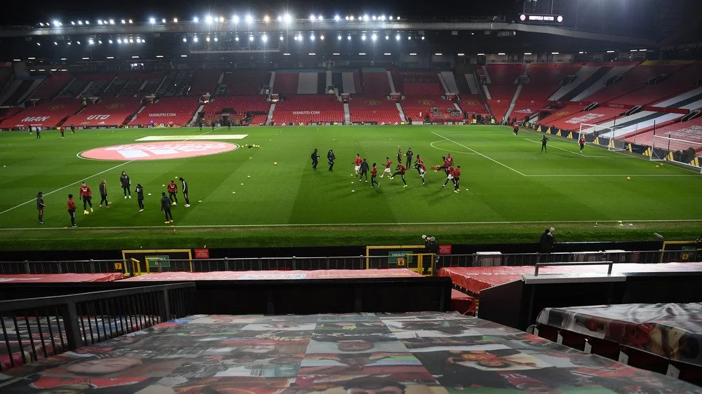 Les joueurs de Manchester United à l'échauffement