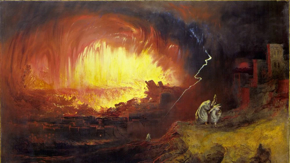 Peinture représentant la destruction de Sodome et Gomorrhe par John Martin