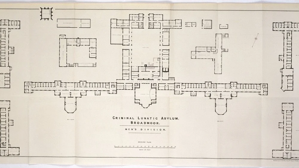 Plan des quartiers masculins à Broadmoor