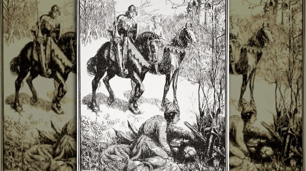 Homme médiéval en train de pleurer