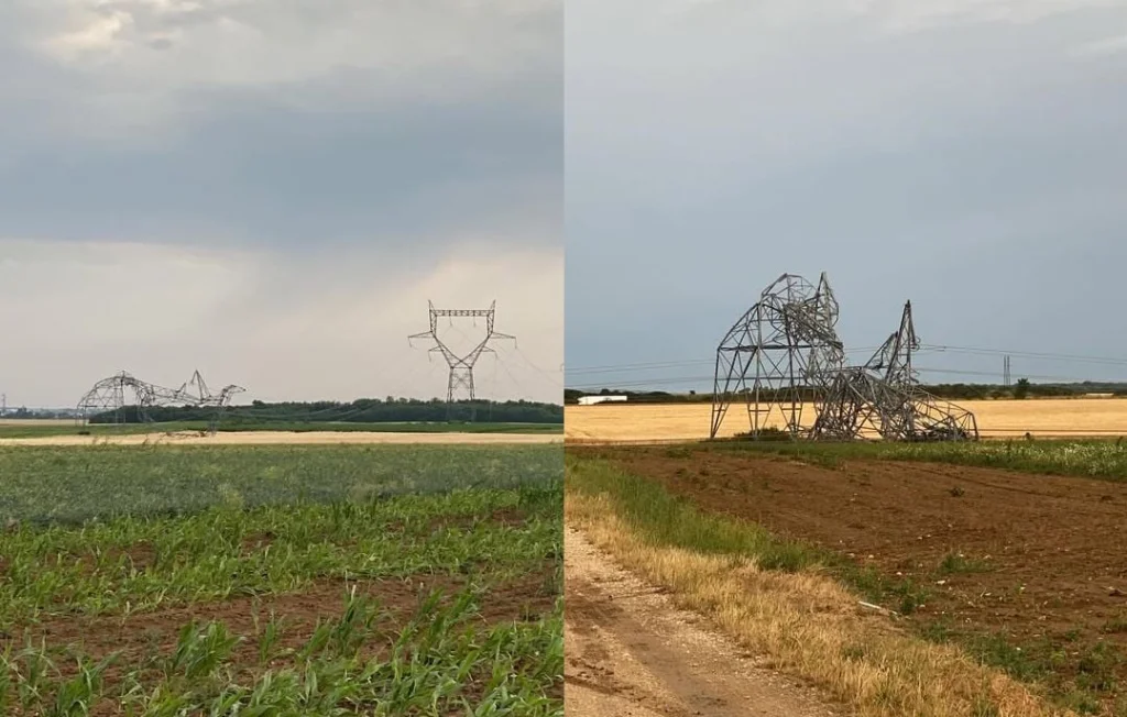Loir-et-Cher : Sept pylônes pliés par une tempête exceptionnelle