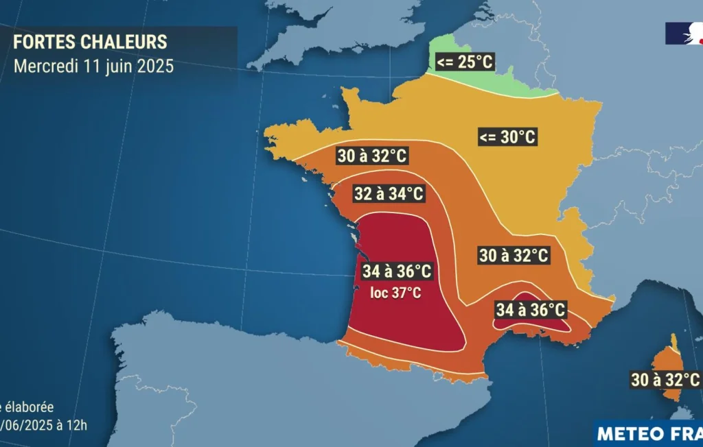 Vague de chaleur : jusqu’à 37 °C dans le Sud-Ouest de la France
