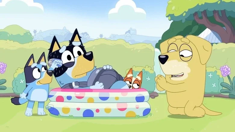 Bandit jouant à Dad Baby dans un extrait d'épisode