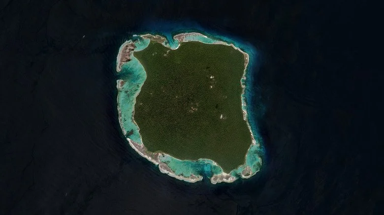 Île de North Sentinel vue par satellite