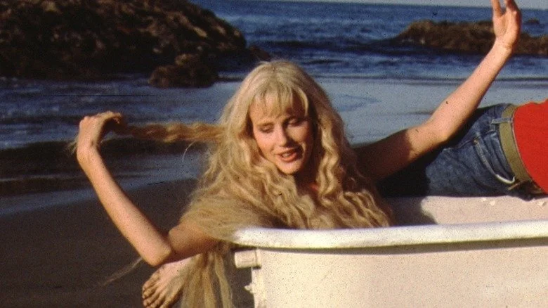 Daryl Hannah sur le tournage de Splash