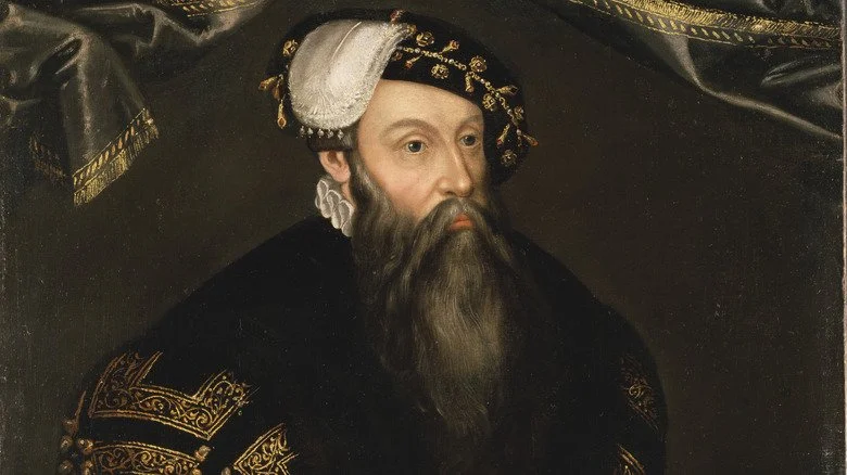 Portrait de Gustav I Vasa de Suède avec un chapeau élégant