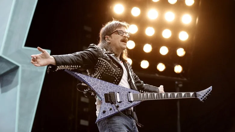 Rivers Cuomo onstage