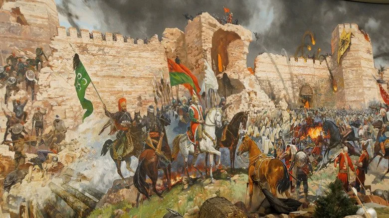 Représentation artistique de la chute de Constantinople