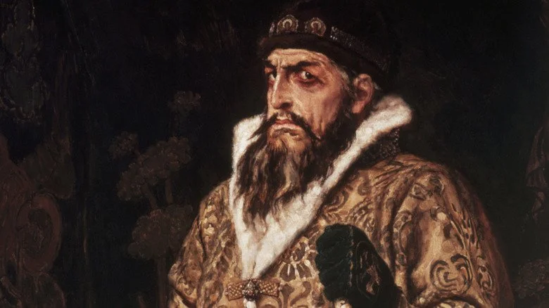 Portrait du XIXe siècle d'Ivan le Terrible de Russie affichant un regard féroce