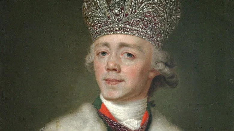 Paul Ier de Russie couronné d'un large diadème en diamants