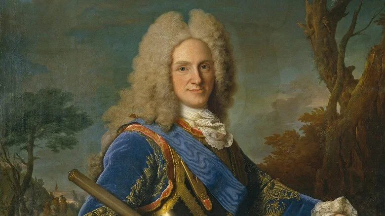 Portrait formel de Philippe V d'Espagne en extérieur