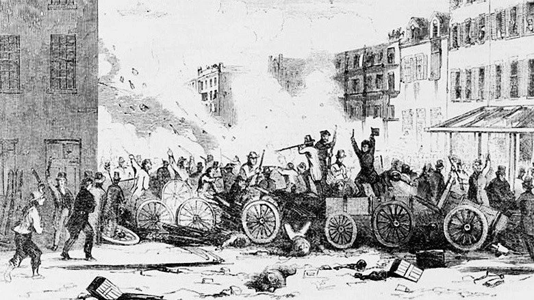 Illustration des émeutes des Dead Rabbits