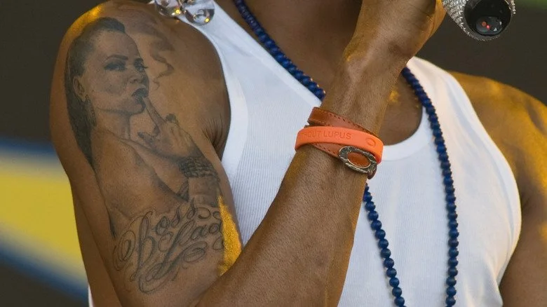Tatouage de Snoop Dogg représentant sa femme