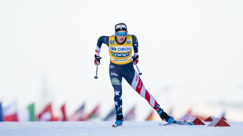 Jessie Diggins skiing