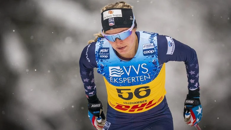 Jessie Diggins competing